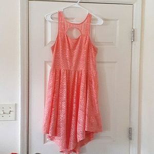 Asymmetrical Coral Party Dress